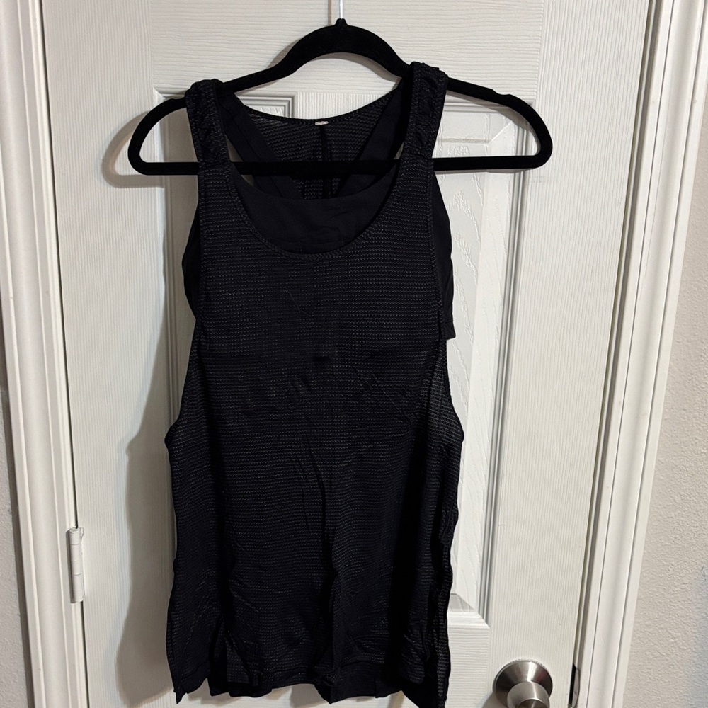 VINTAGE Lululemon Stash It Tank Black Size 8